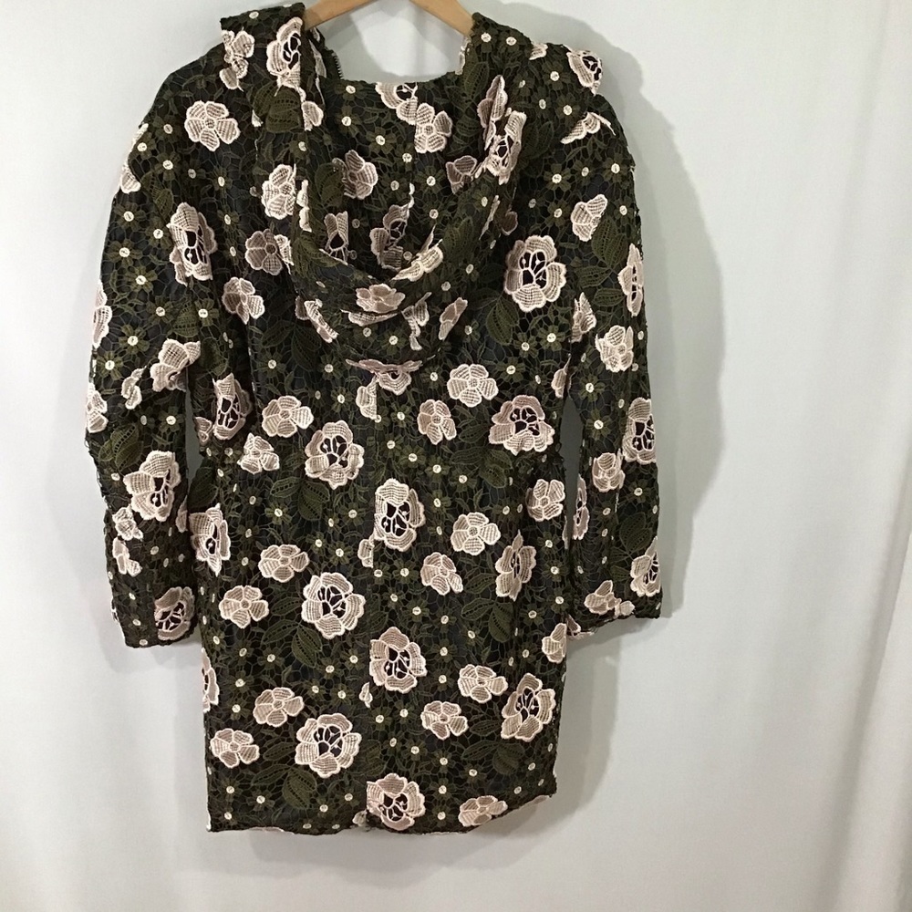 ASOS Floral Hooded Jacket - Olive and Cream - Picture 5 of 6